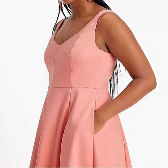 KATE Spade Twill Grace Dress pink sea Star fit and flare sz 2 NWT - Picture 2 of 15